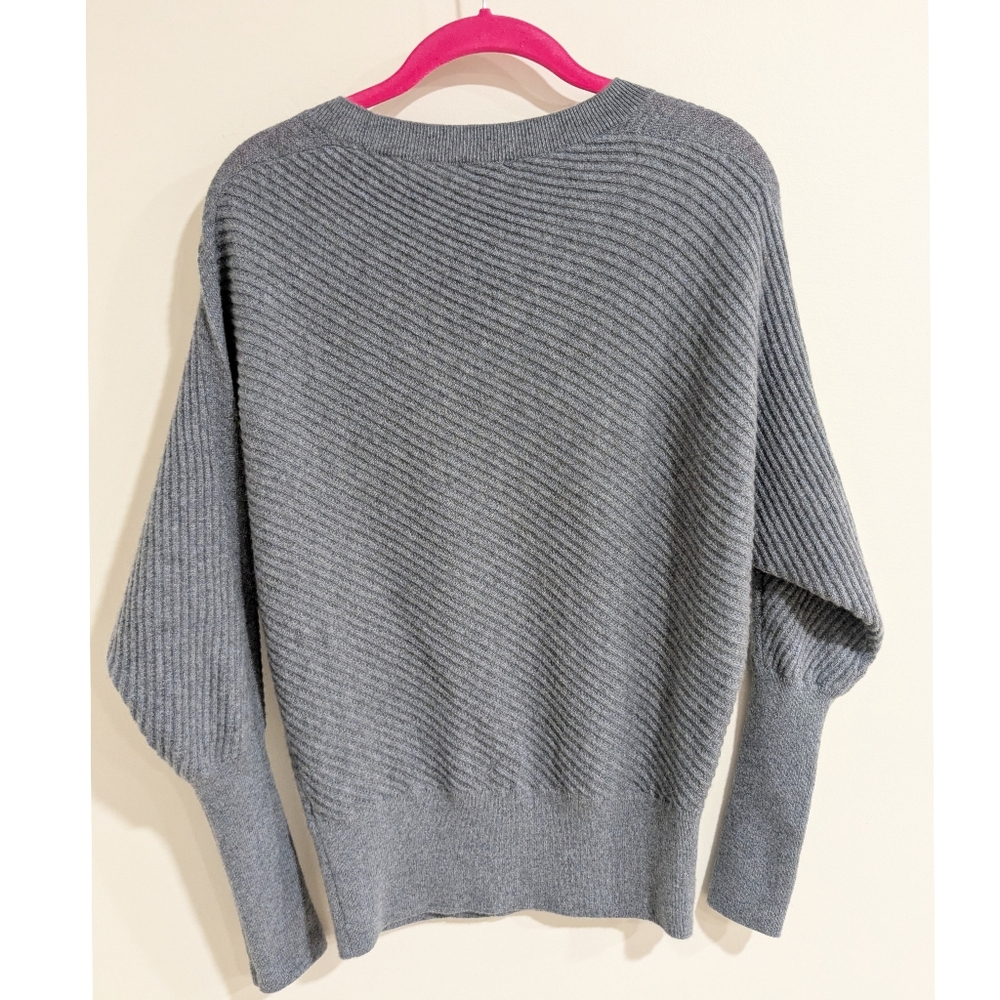 Womens Diagonal Rib Crewneck Sweater - Cream - Picture 7 of 7